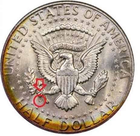 Moneda Anillo tamaño medio dólar 1980 V 1/2 