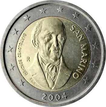 San Marino 2004 - Bartolomeo Borghesi - euros más valiosas