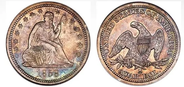 1858S-moneda-de-25-centavos-estados-unidos