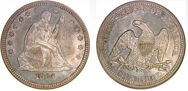 1864S-quarter-dollar-plata-valor