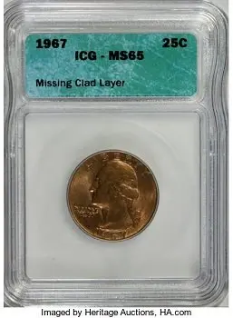 1967 25-c missing clad layer