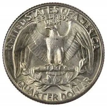 Washington quarter dollar 1965 back