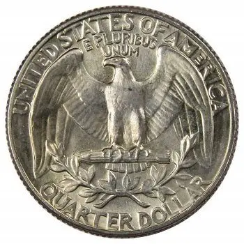 Mavin  1965 Washington Quarter No Mint Mark Eagle back coin