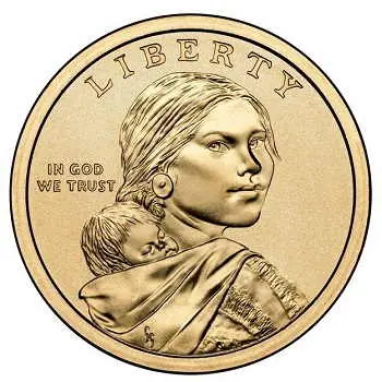 mujeres monedas Sacagawea dolar