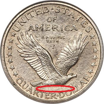 u.s. mint silver coins - Standing liberty 1916 back