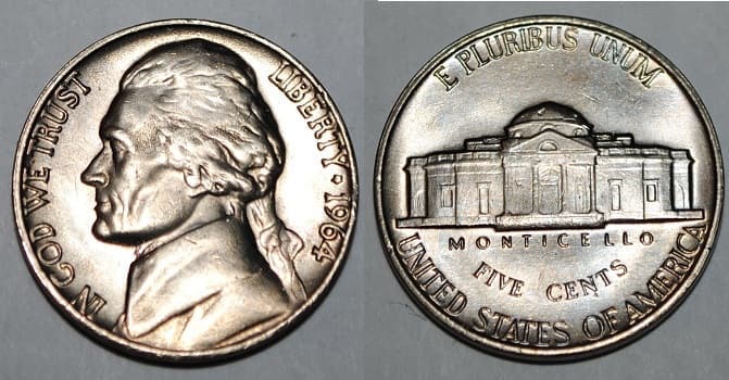 1964 value nickel