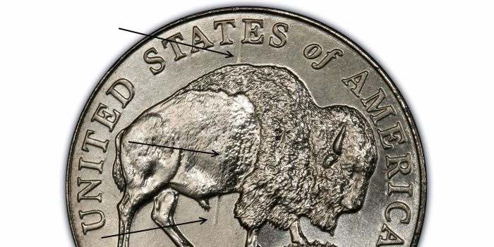 buffalo nickel 2005 d error