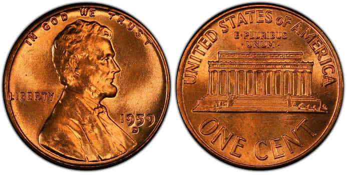 1959 Lincoln cent values