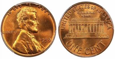 1959 Lincoln cent MS67 RD