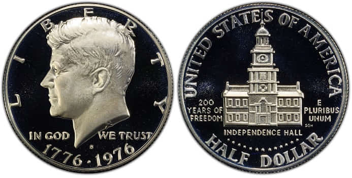 1976 HALF DOLLAR silver DEEP CAMEO
